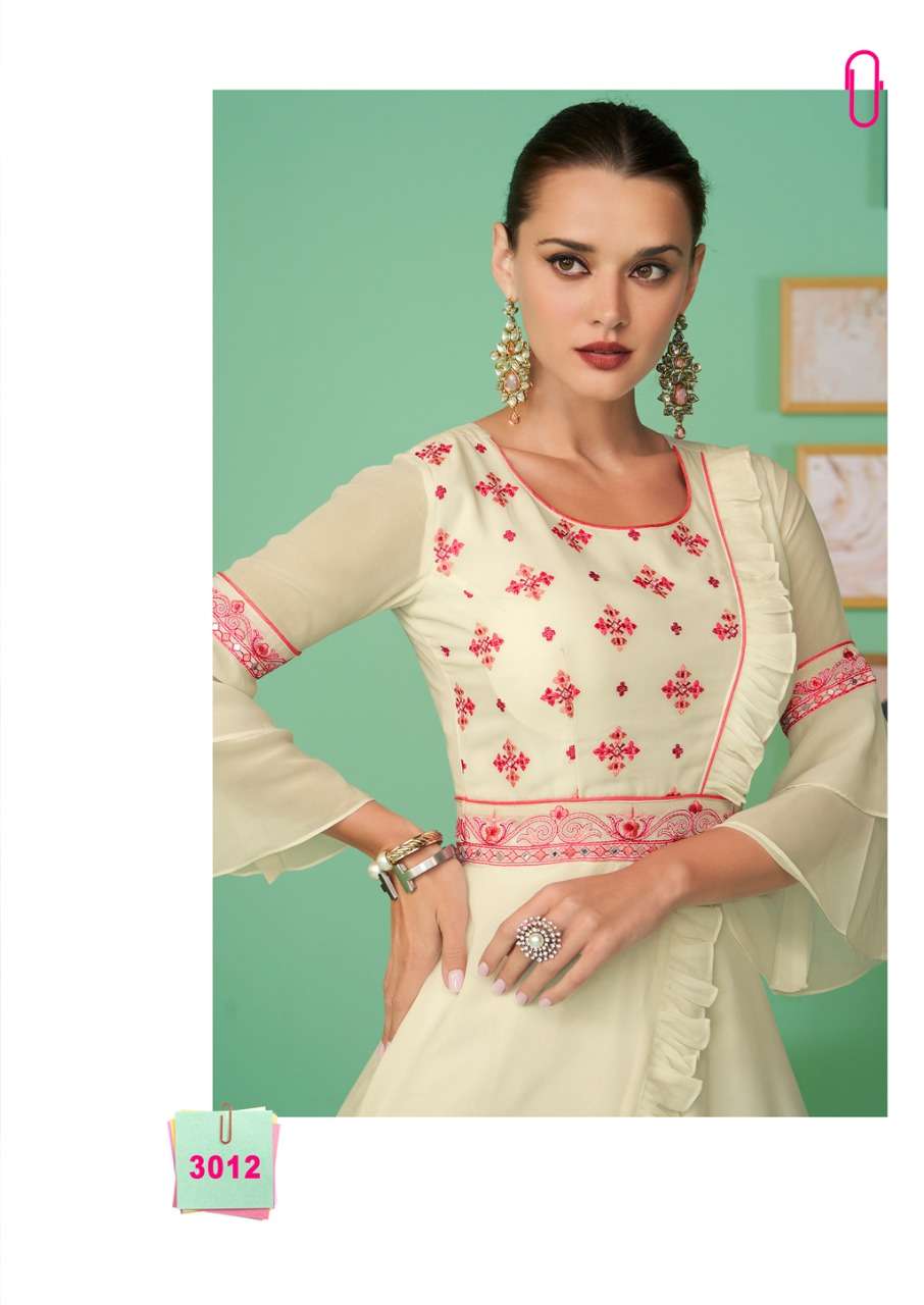 S3forever-Glamore Shine Vol 2 - Georgette-Embroidery-Long-Gown-Kurti-Heavy-Malai-Crape-Inner-3012-C (2)